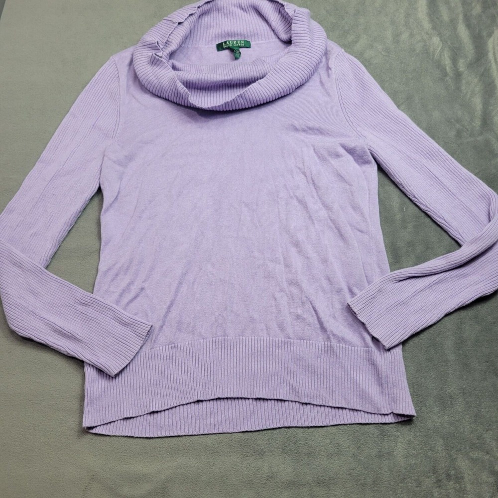 Lauren Ralph Lauren Lavender Cowl Neck Sweater L/G